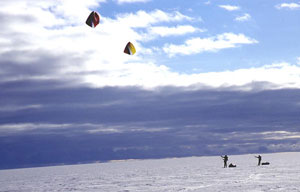 Per Kite durch die Arktis